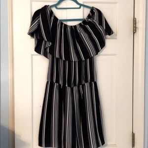 striped romper lightweight